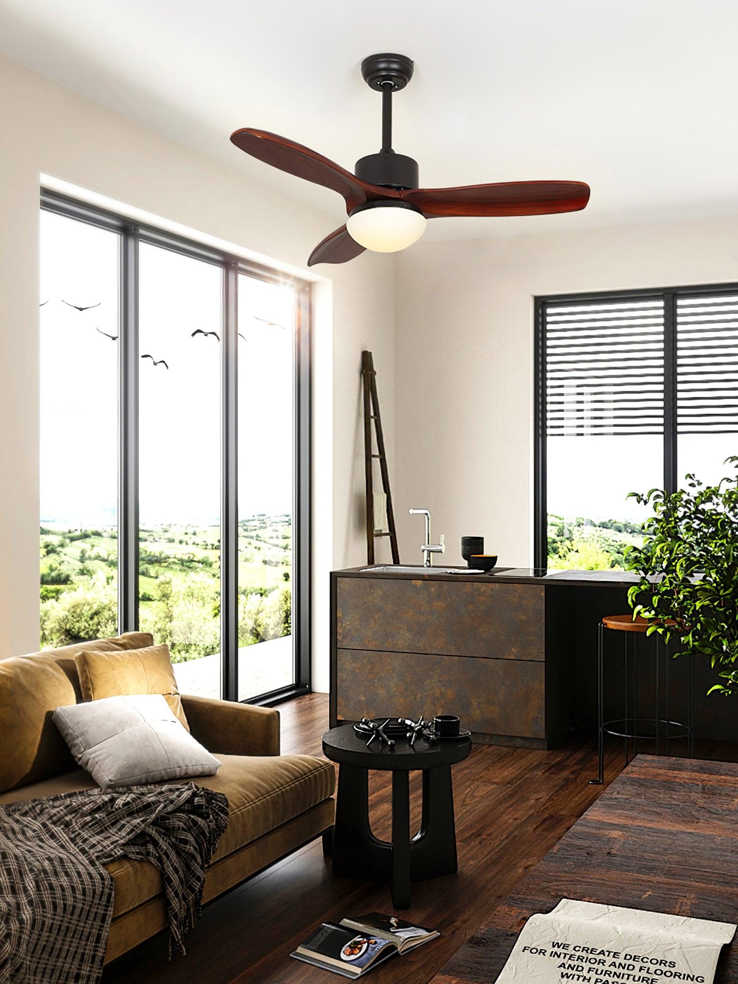 Harborough 3 Ceiling Fan Light - Lamp Outdoor