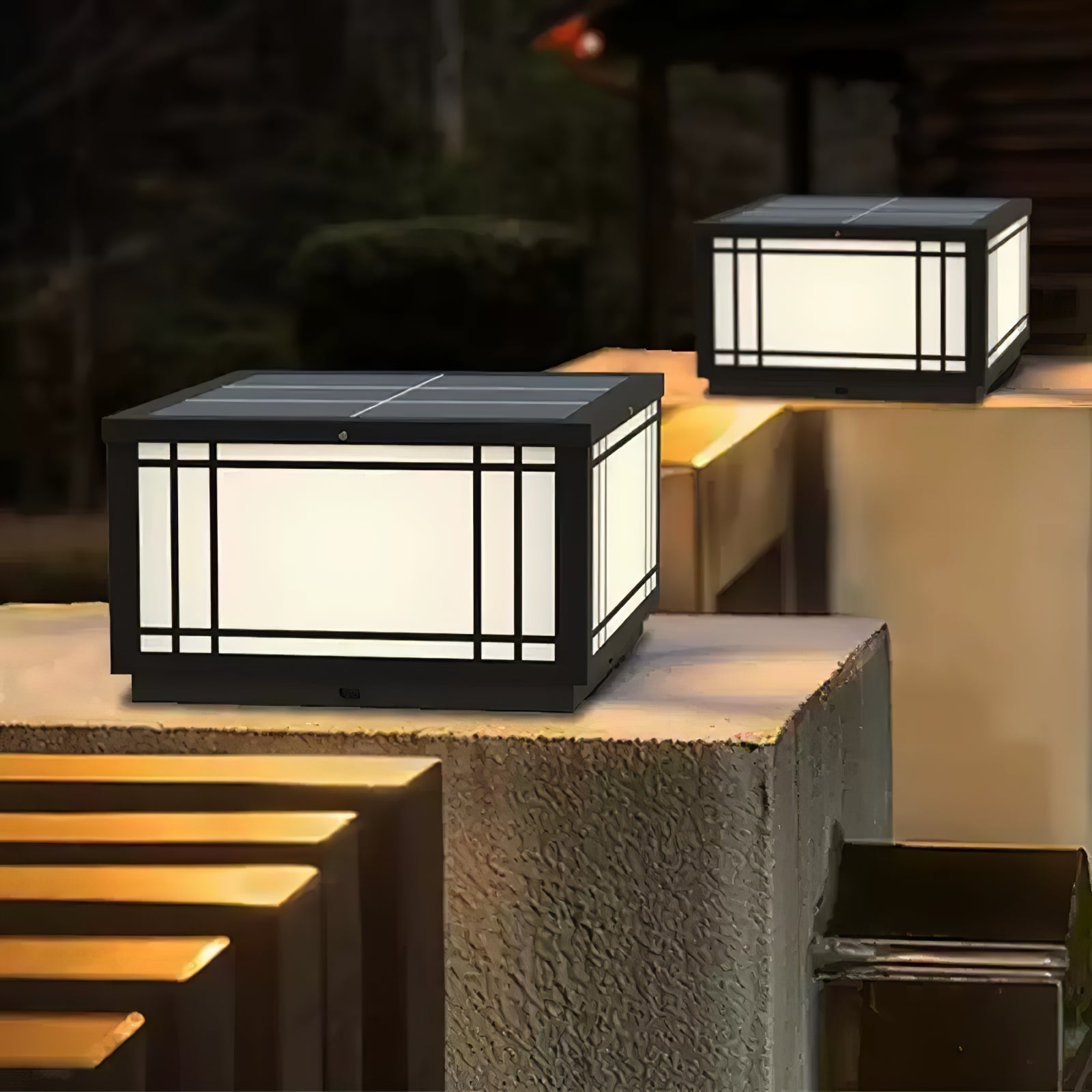 Harrison Solar Cube Outdoor Lamp - Lamp Outdoor