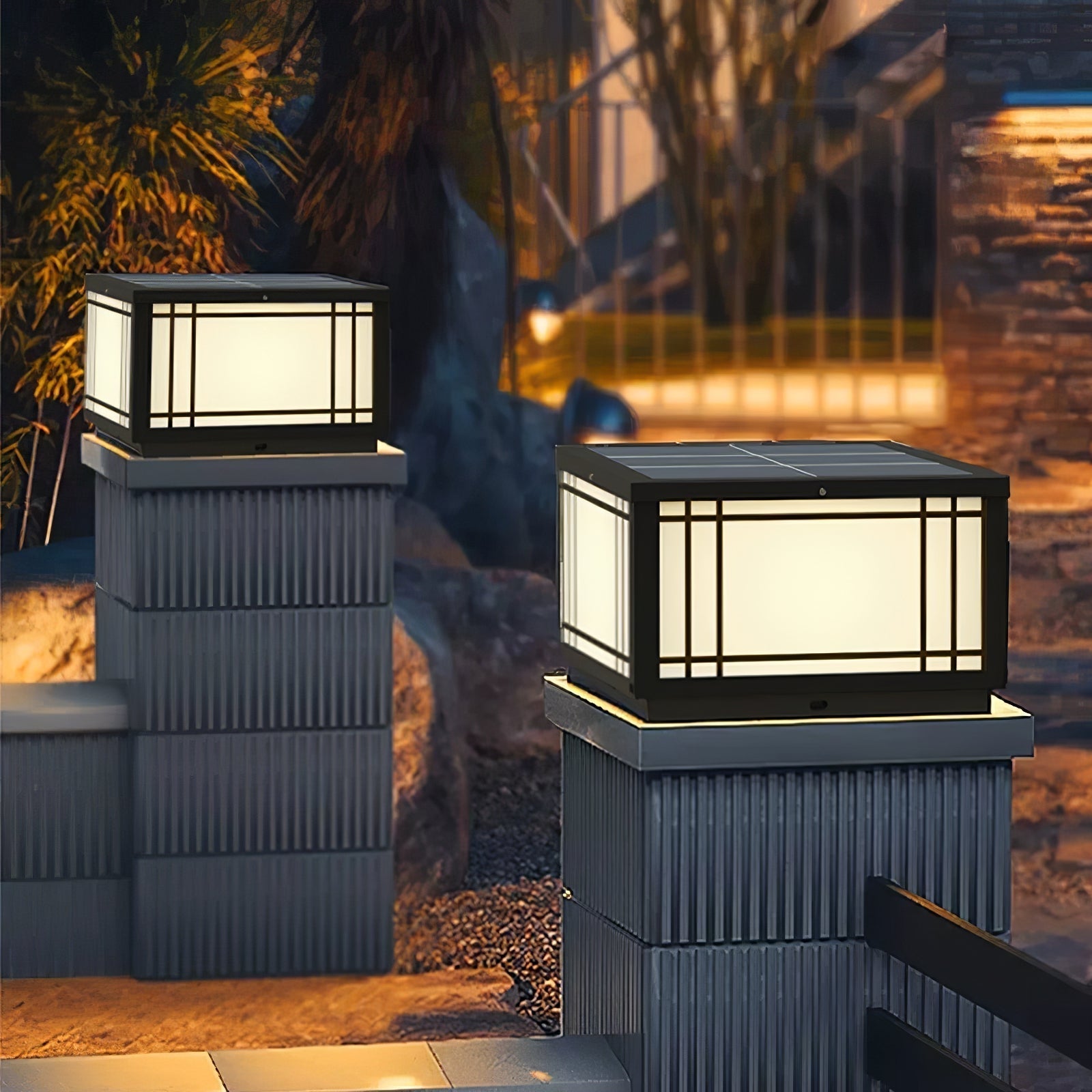 Harrison Solar Cube Outdoor Lamp - Lamp Outdoor