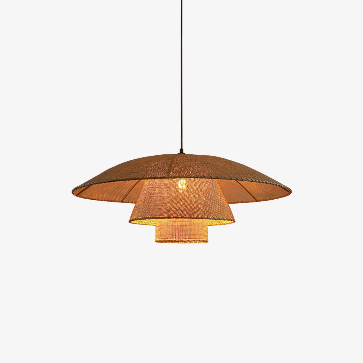 Hat Weave Rattan Pendant Lamp - Lamp Outdoor