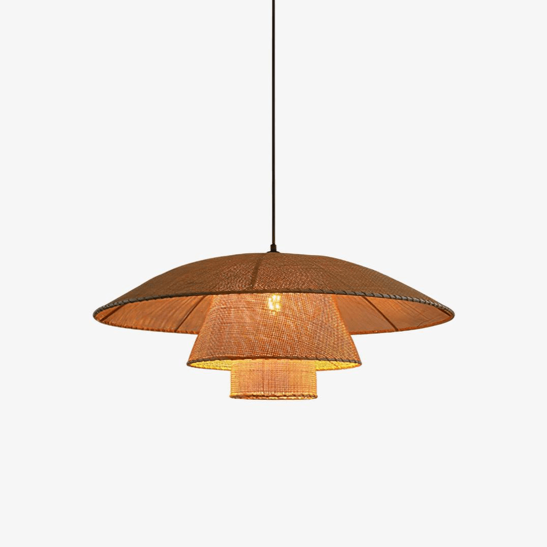 Hat Weave Rattan Pendant Lamp - Lamp Outdoor