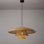 Hat Weave Rattan Pendant Lamp - Lamp Outdoor