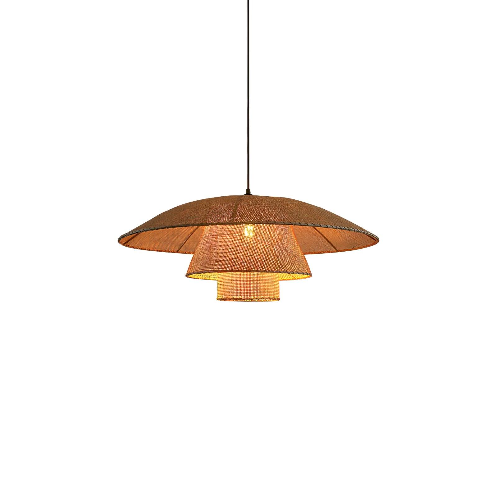 Hat Weave Rattan Pendant Lamp - Lamp Outdoor