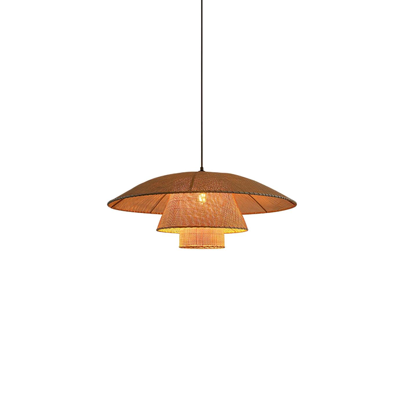 Hat Weave Rattan Pendant Lamp - Lamp Outdoor
