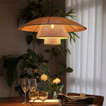 Hat Weave Rattan Pendant Lamp - Lamp Outdoor