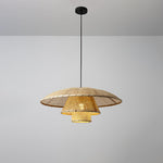 Hat Weave Rattan Pendant Lamp - Lamp Outdoor