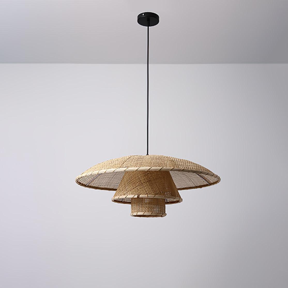 Hat Weave Rattan Pendant Lamp - Lamp Outdoor