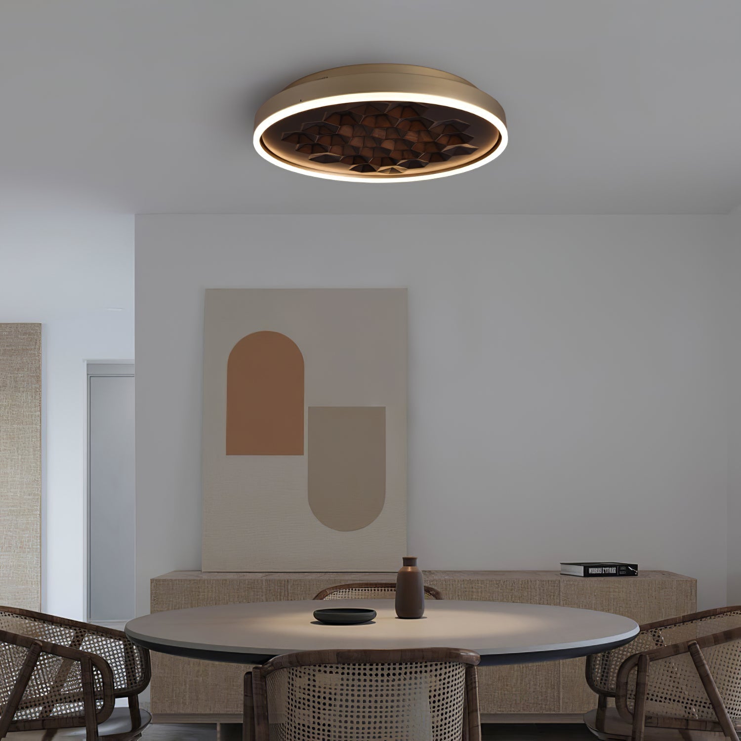 Cevynira Textured Bronze Flush Mount - Lamp Outdoor