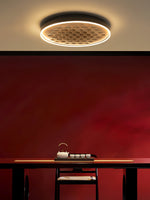 Cevynira Textured Bronze Flush Mount - Lamp Outdoor