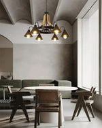 Aiden Industrial Metal Chandelier - Lamp Outdoor