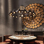 Aiden Industrial Metal Chandelier - Lamp Outdoor