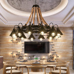 Aiden Industrial Metal Chandelier - Lamp Outdoor