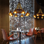 Aiden Industrial Metal Chandelier - Lamp Outdoor