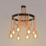Hemp Rope Industrial Starfall Chandelier - Lamp Outdoor