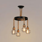 Hemp Rope Industrial Starfall Chandelier - Lamp Outdoor