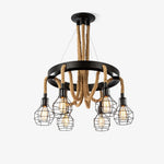 Hemp Rope Industrial Starfall Chandelier - Lamp Outdoor