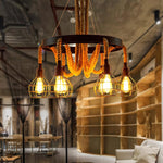 Hemp Rope Industrial Starfall Chandelier - Lamp Outdoor