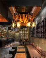 Hemp Rope Industrial Starfall Chandelier - Lamp Outdoor