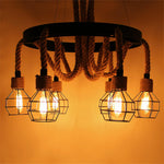 Hemp Rope Industrial Starfall Chandelier - Lamp Outdoor