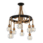 Hemp Rope Industrial Starfall Chandelier - Lamp Outdoor