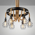 Hemp Rope Industrial Starfall Chandelier - Lamp Outdoor