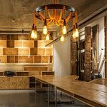 Hemp Rope Industrial Starfall Chandelier - Lamp Outdoor