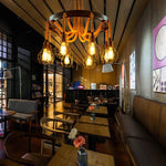 Hemp Rope Industrial Starfall Chandelier - Lamp Outdoor