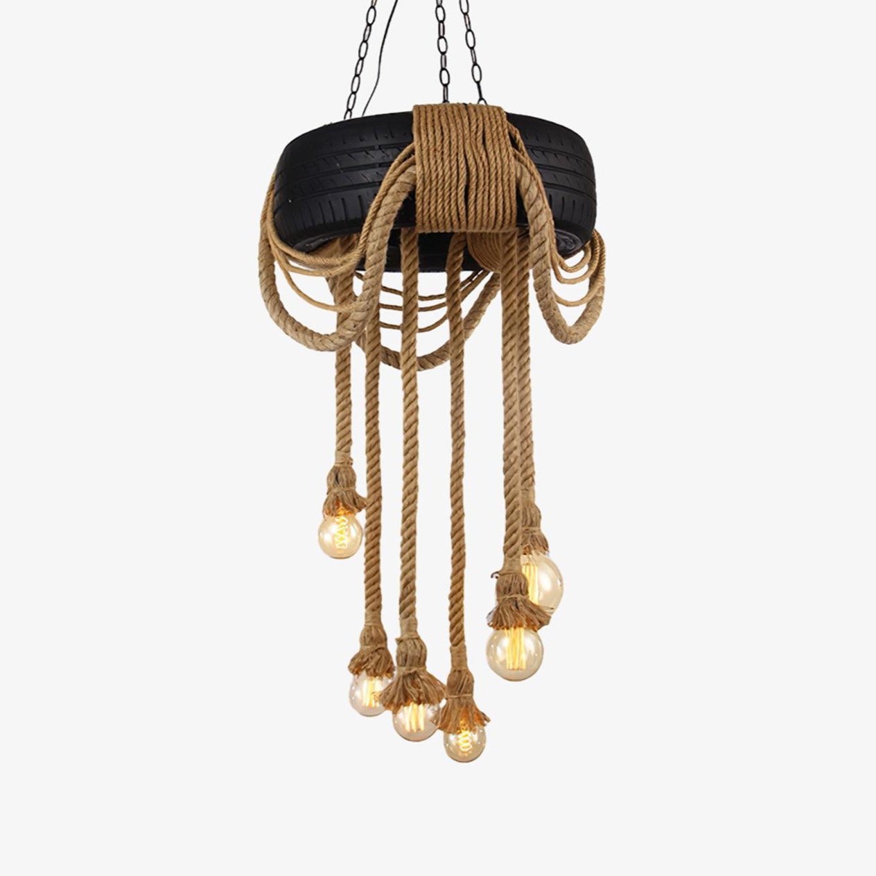 Larry Industrial Metal Chandelier - Lamp Outdoor