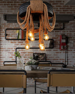 Larry Industrial Metal Chandelier - Lamp Outdoor