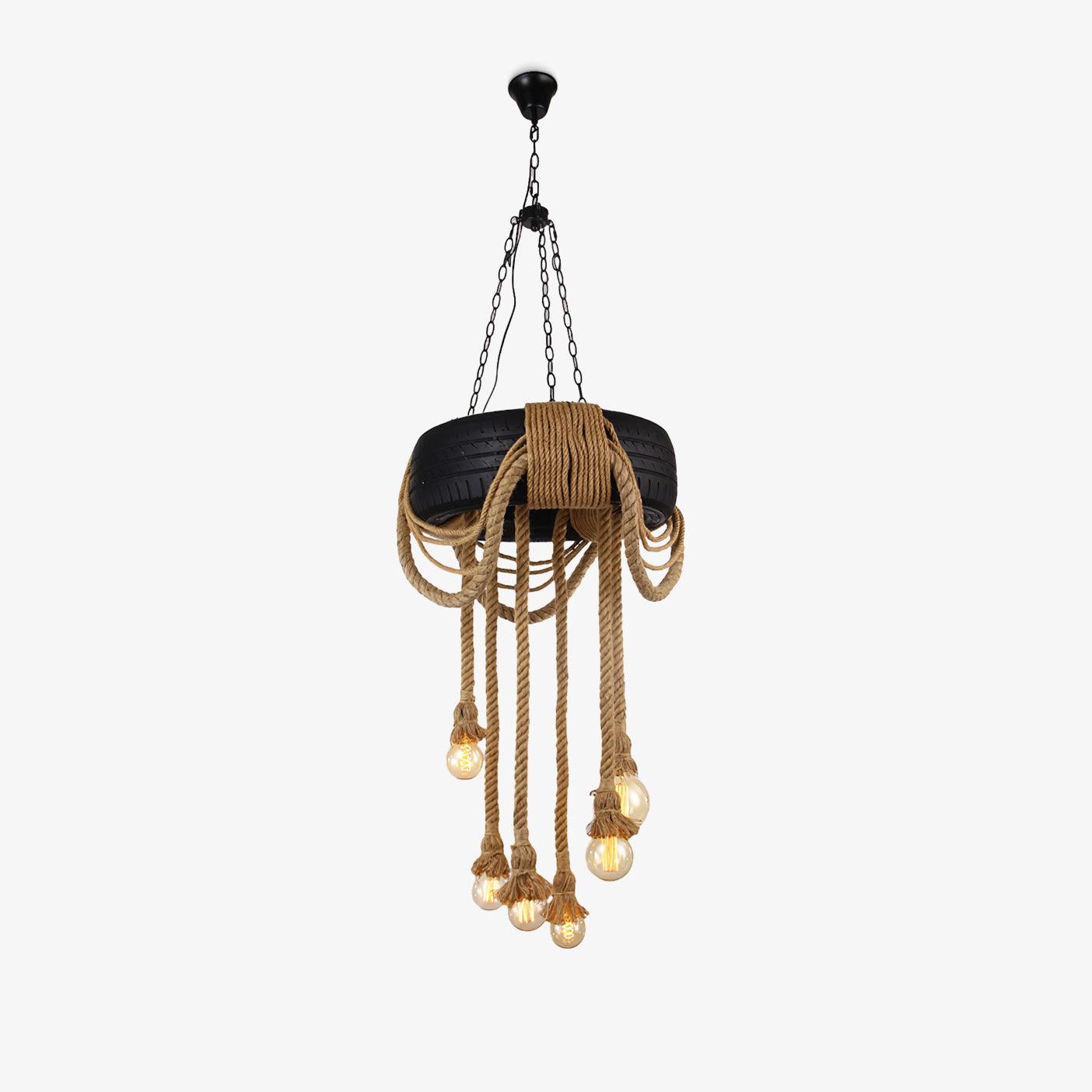 Larry Industrial Metal Chandelier - Lamp Outdoor