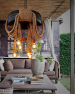 Larry Industrial Metal Chandelier - Lamp Outdoor