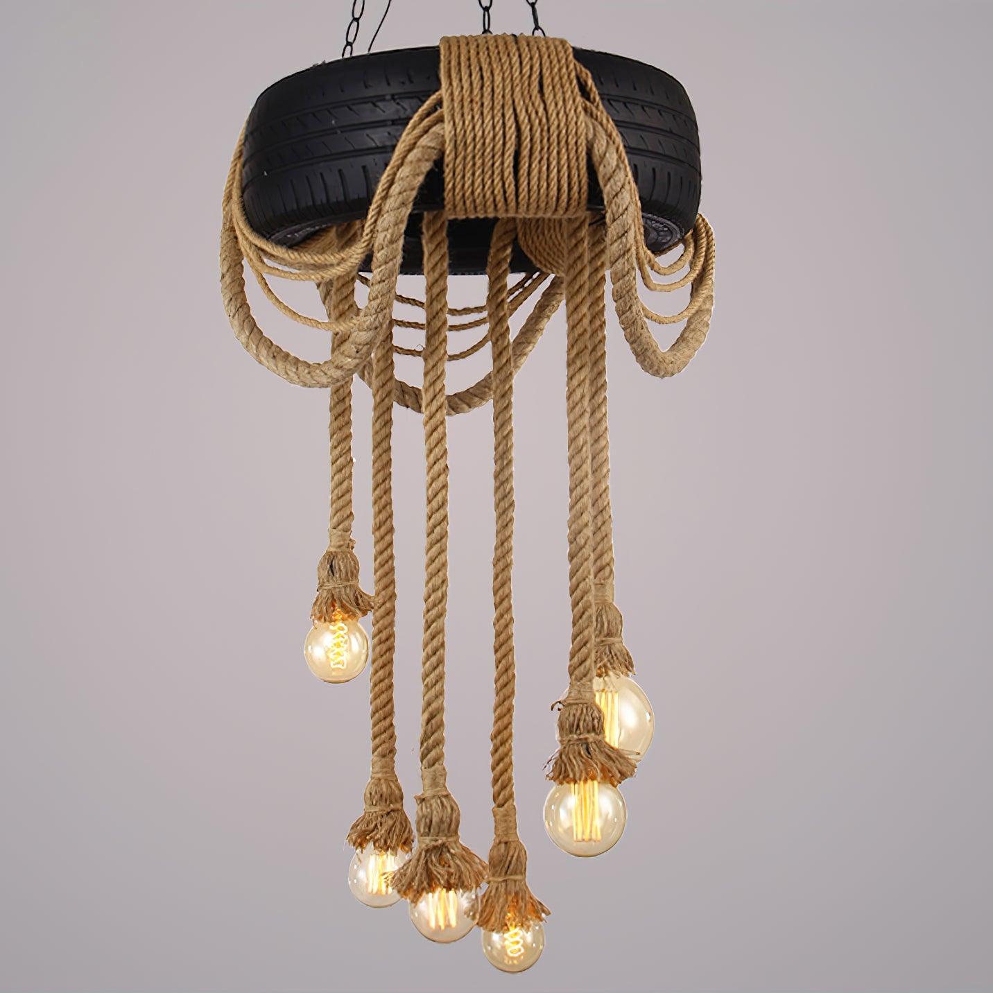 Larry Industrial Metal Chandelier - Lamp Outdoor