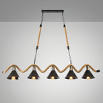 Hemp Rope Industrial Wave Chandelier - Lamp Outdoor