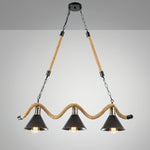 Hemp Rope Industrial Wave Chandelier - Lamp Outdoor