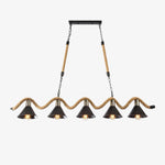 Hemp Rope Industrial Wave Chandelier - Lamp Outdoor
