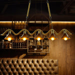 Hemp Rope Industrial Wave Chandelier - Lamp Outdoor
