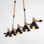 Hemp Rope Industrial Wave Chandelier - Lamp Outdoor