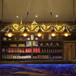 Hemp Rope Industrial Wave Chandelier - Lamp Outdoor