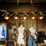 Hemp Rope Industrial Wave Chandelier - Lamp Outdoor