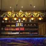 Hemp Rope Industrial Wave Chandelier - Lamp Outdoor