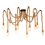 Hemp Rope Scattered Flower Chandelier - Lamp Outdoor