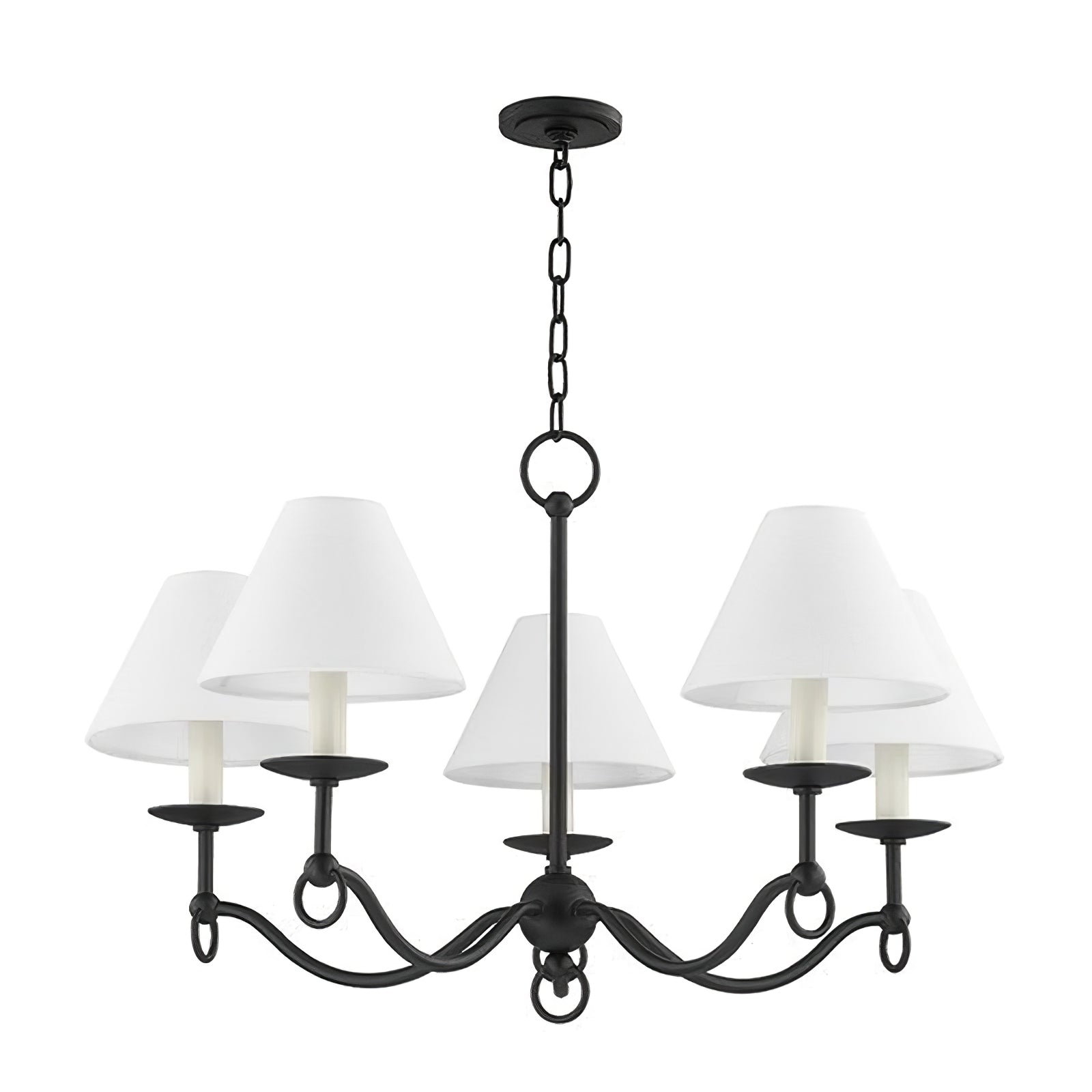 Aurora Chandelier Curved Arms Vintage - Lamp Outdoor