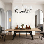 Aurora Chandelier Curved Arms Vintage - Lamp Outdoor