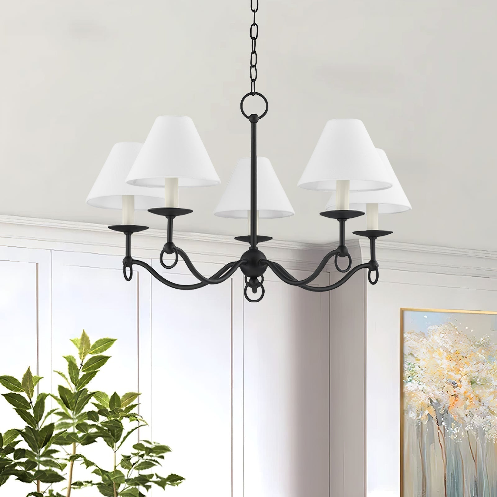 Aurora Chandelier Curved Arms Vintage - Lamp Outdoor