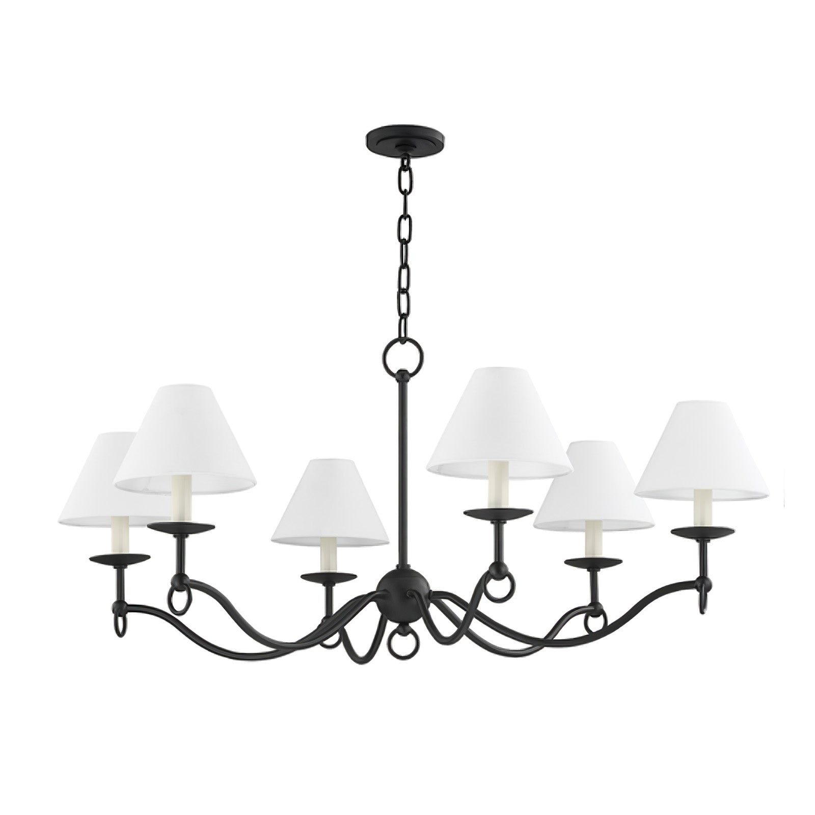 Aurora Chandelier Curved Arms Vintage - Lamp Outdoor