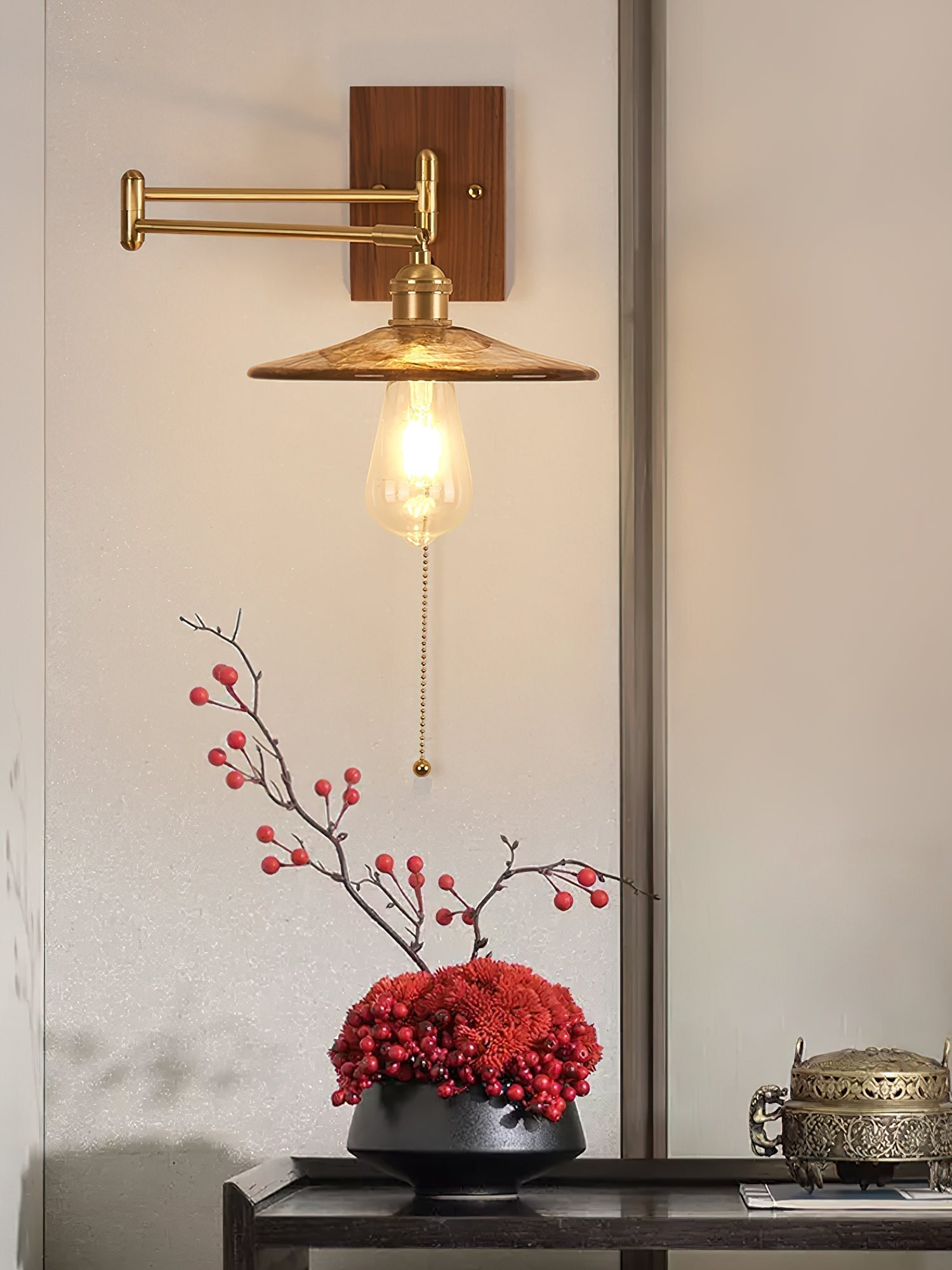 Heritage Walnut Wall Lamp - Lamp Outdoor