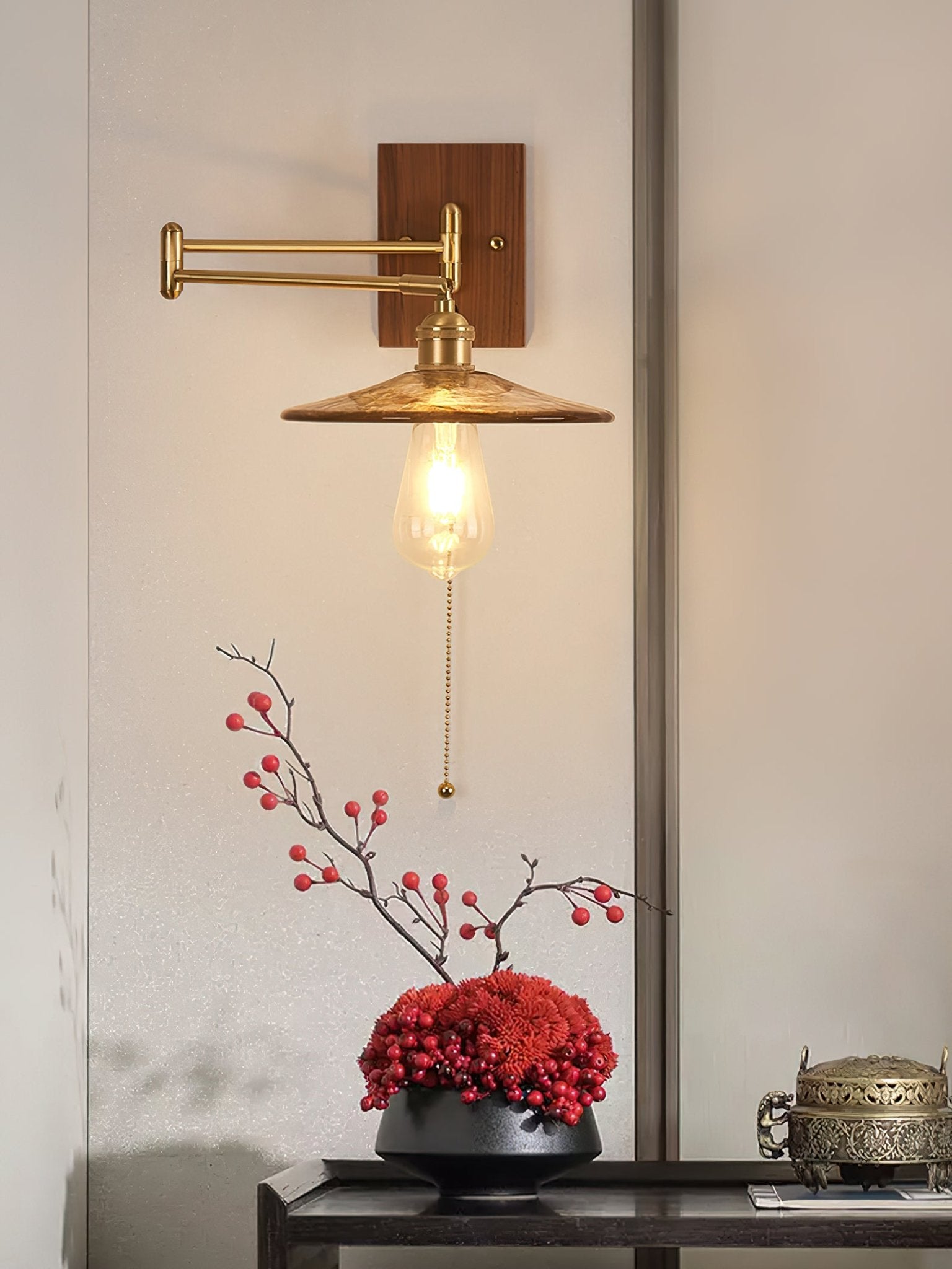 Heritage Walnut Wall Lamp - Lamp Outdoor
