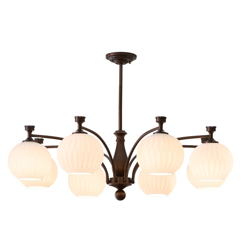 Aurora Chandelier Orb Frosted Vintage - Lamp Outdoor