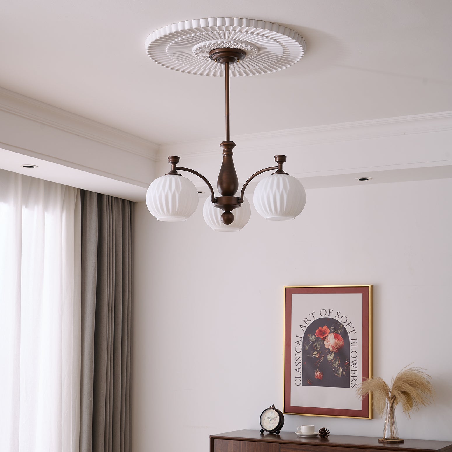 Aurora Chandelier Orb Frosted Vintage - Lamp Outdoor