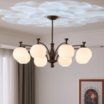 Aurora Chandelier Orb Frosted Vintage - Lamp Outdoor